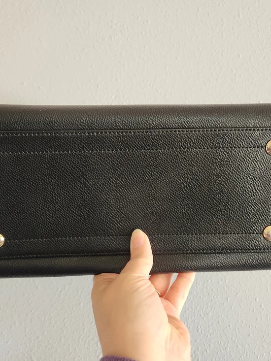 Coach Margot Satchel Bag Dual Tone Hardware Black Leather 12x9x5 - Picture 2 of 10